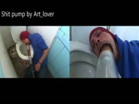 Pumping shit from bowl to mouth